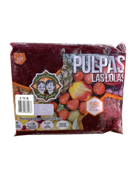 PULPA LAS LOLAS UVA  BOLSA 500 GRAMOSxUND
