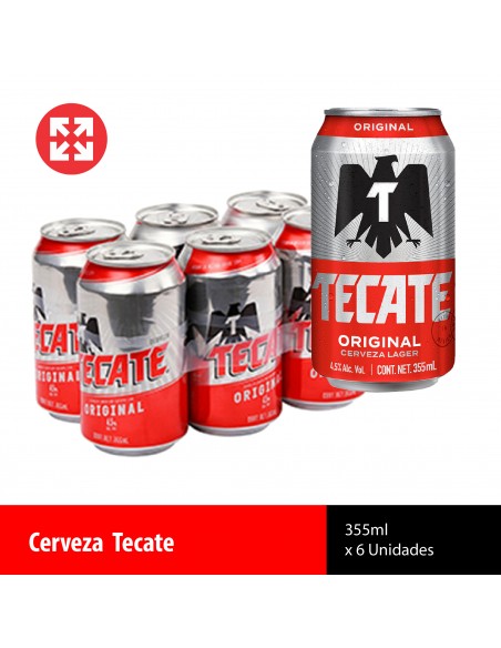 CERVEZA TECATE SIXPACK LT330 MILILITROS