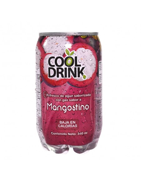 AGUA COOLDRINK CON GAS MANGOSTINO LATA 340 MILILITRO