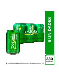 CERVEZA COSTEÑA BACANA SIXPACK LATA 330 MILILITRO