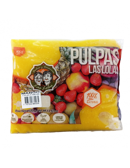 PULPA LAS LOLAS MANGO  BOLSA 500 GRAMOSxUND