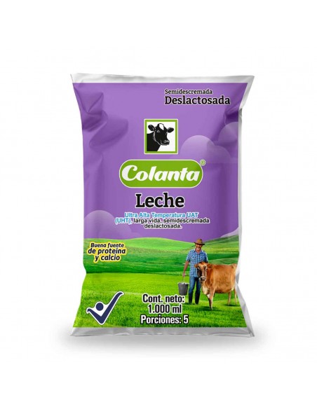 LECHE COLANTA DESLACTOS UHT  BOLSA 1000 MILILITRO
