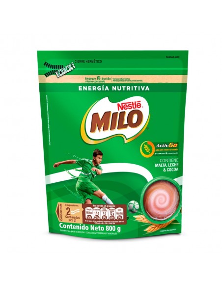 BEBIDA MILO NESTLE ACTIV-GO  BOLSA 800 GRAMOS