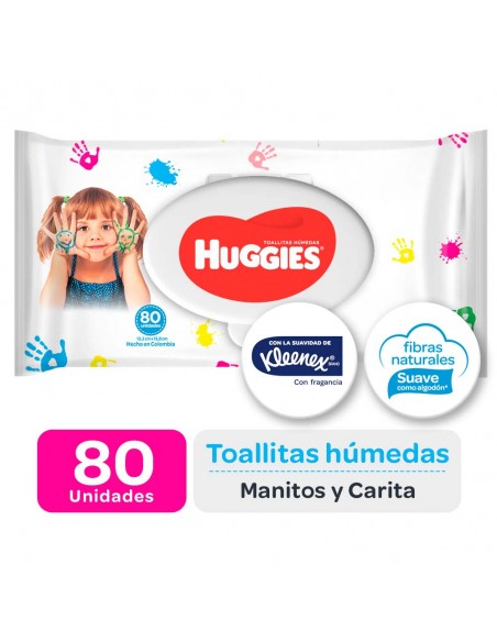 TOALLITA HUMEDAS HUGGIES MANITOS Y CARITASx100UNIDADES