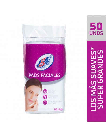 PADS JGB FACIAL DE ALGODONx50 UNIDAD