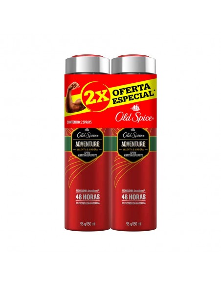 DESODORANTE OLD SPI ADVENT AEROSOL 93 GRAMOSx2 UNIDAD