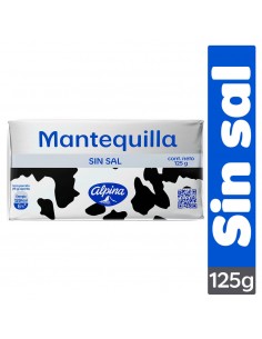 MANTEQUILLA ALPINA SIN SAL BR125GxUND
