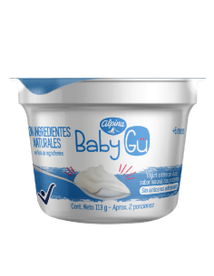 YOGURT ALPINA BABYGU NATURAL VASO X113 GRAMOS