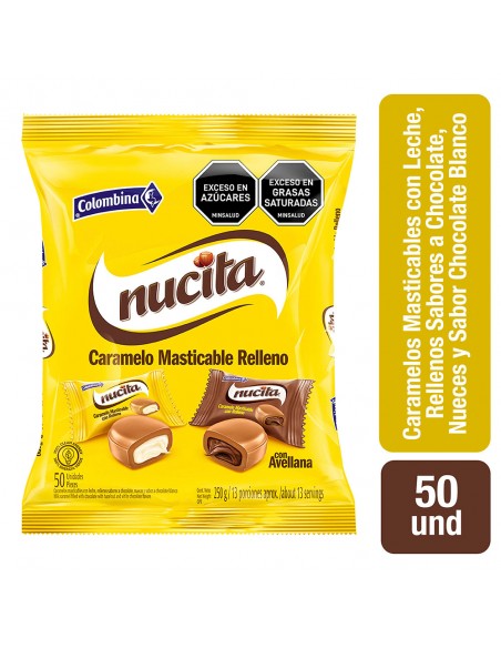 CARAMELO MASTICABLE NUCITA PAQUETE250GR