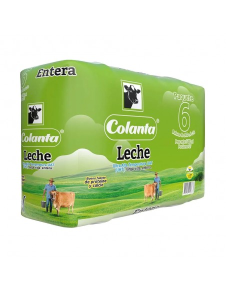 LECHE COLANTA UHT ENT BL SIXPACKx1000 MILILITRO