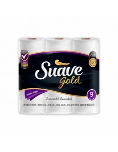 PAPEL HIGIENICO SUAVE GOLD X 9 ROLLOS