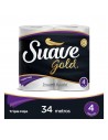 PAPEL HIGIÉNICO SUAVE GOLD TRIPLE HOJA 4u