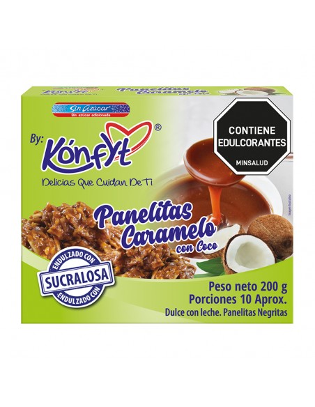 PANELITA KONFYT CARAMELO COCO CAJA 200 GRAMOS
